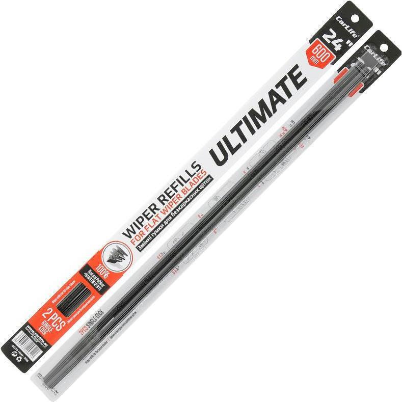 Гумки щіток склоочисника Carlife змінні Ultimate 24" 600мм 2шт (9421/U600)фото1