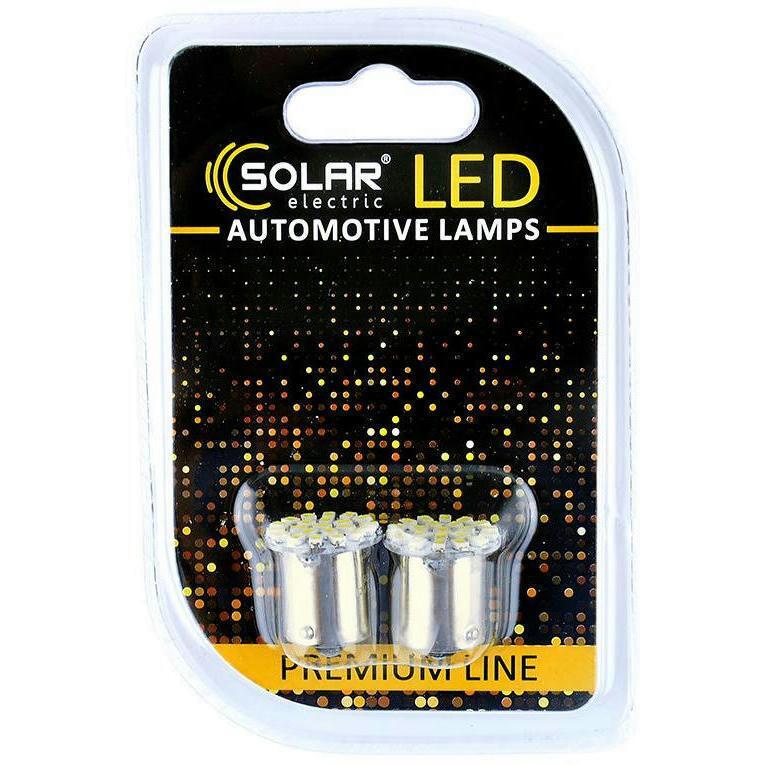 Лампа Solar LED 12V G18.5 BA15s 22SMD Білий 2шт (SL1381)фото1