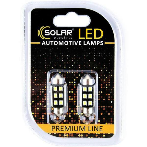 

Лампа Solar LED 12V SV8.5 T11x36 6SMD Белый 2шт (SL1362)
