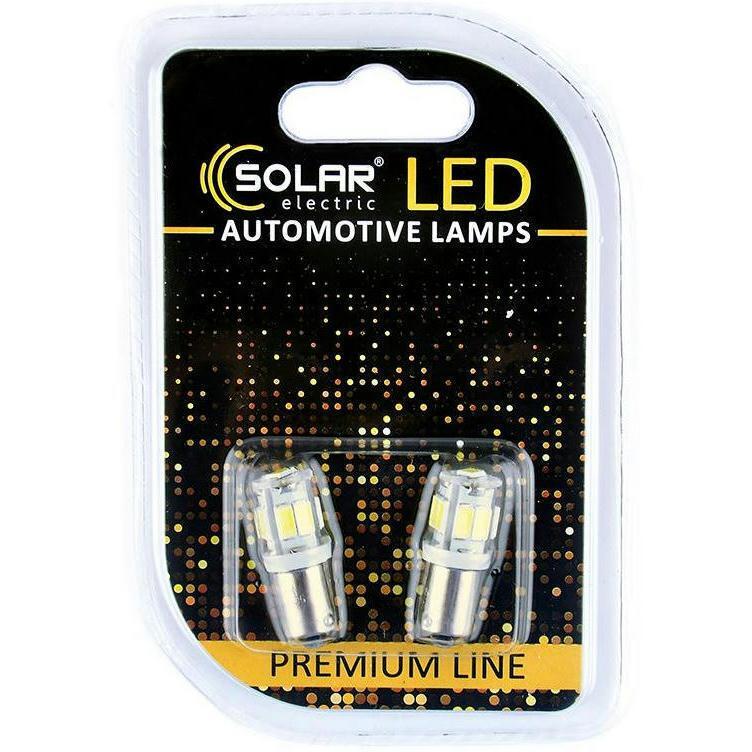 Лампа Solar LED 12V T8.5 BA9s 9SMD Білий 2шт (SL1335)фото