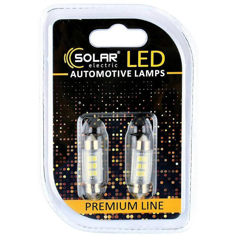 Лампа Solar LED 24V SV8.5 T11x36 6SMD Білий 2шт (SL2550)фото1