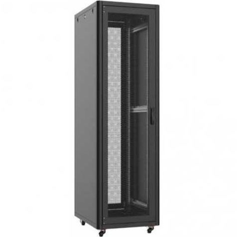 Шкаф MIRSAN 19&quot;, 36U, GTN, перфорированная дверь, 600x1000 мм, максимально 1000 кг, черный фото 