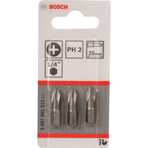 

Бита Bosch Extra-Hart PH2, 25мм, 3шт (2.607.001.511)