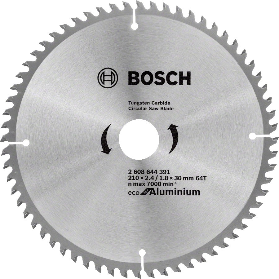 Диск пильний Bosch Eco for Aluminium 210x2.4x30-64T (2.608.644.391)фото