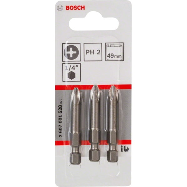 

Бита Bosch Extra-Hart PH2, 49мм, 3шт (2.607.001.528)