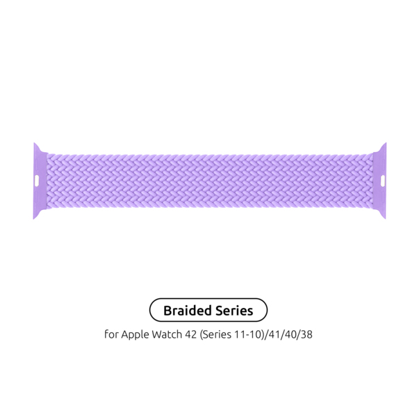

Ремешок ArmorStandart Braided Solo Loop для Apple Watch 42 (Series 11-10)/41/40/38 Lavender Grey Size 6 (144 mm) (ARM648