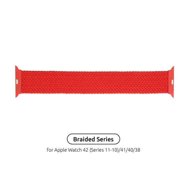 

Ремешок ArmorStandart Braided Solo Loop для Apple Watch 42 (Series 11-10)/41/40/38 Red Size 2 (120 mm) (ARM58069)
