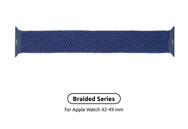 Ремінець ArmorStandart Braided Solo Loop для Apple Watch 49/46/45/44/42 (Series 1-3) Atlantic Blue Size 8 (160 mm) (ARM5