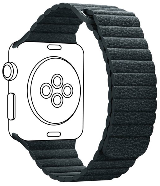 

Ремешок ArmorStandart Leather Loop для Apple Watch 42 (Series 11-10)/41/40/38 Midnight Blue (ARM57839)