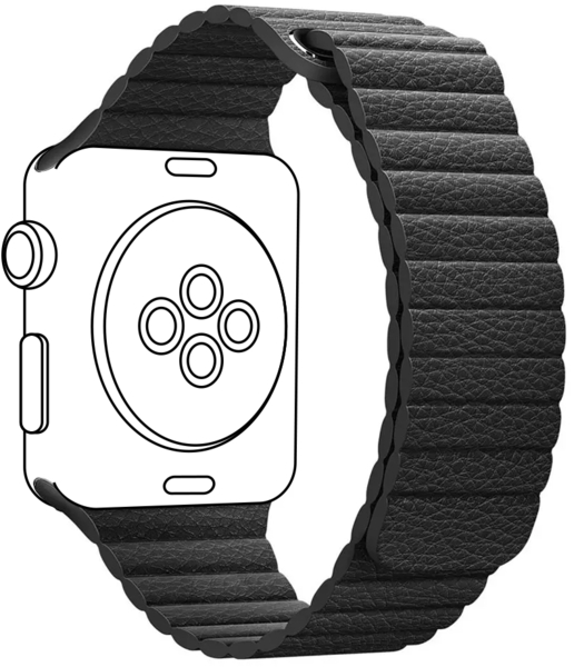 

Ремешок ArmorStandart Leather Loop для Apple Watch 42 (Series 11-10)/41/40/38 Black (ARM48655)