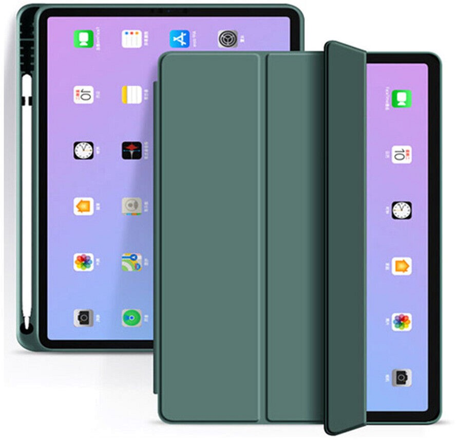 Чохол-книжка BeCover Tri Fold Soft TPU для Apple iPad 10.9&quot; 2022 Dark Green (708460)фото