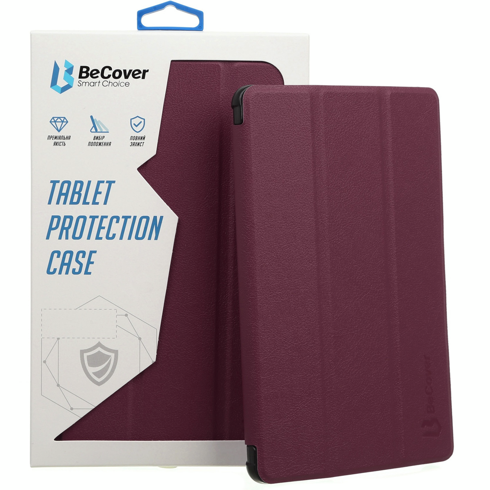 Чохол-книжка BeCover Smart Case для Samsung Galaxy Tab S7/S8 Red Wine (705224)фото1