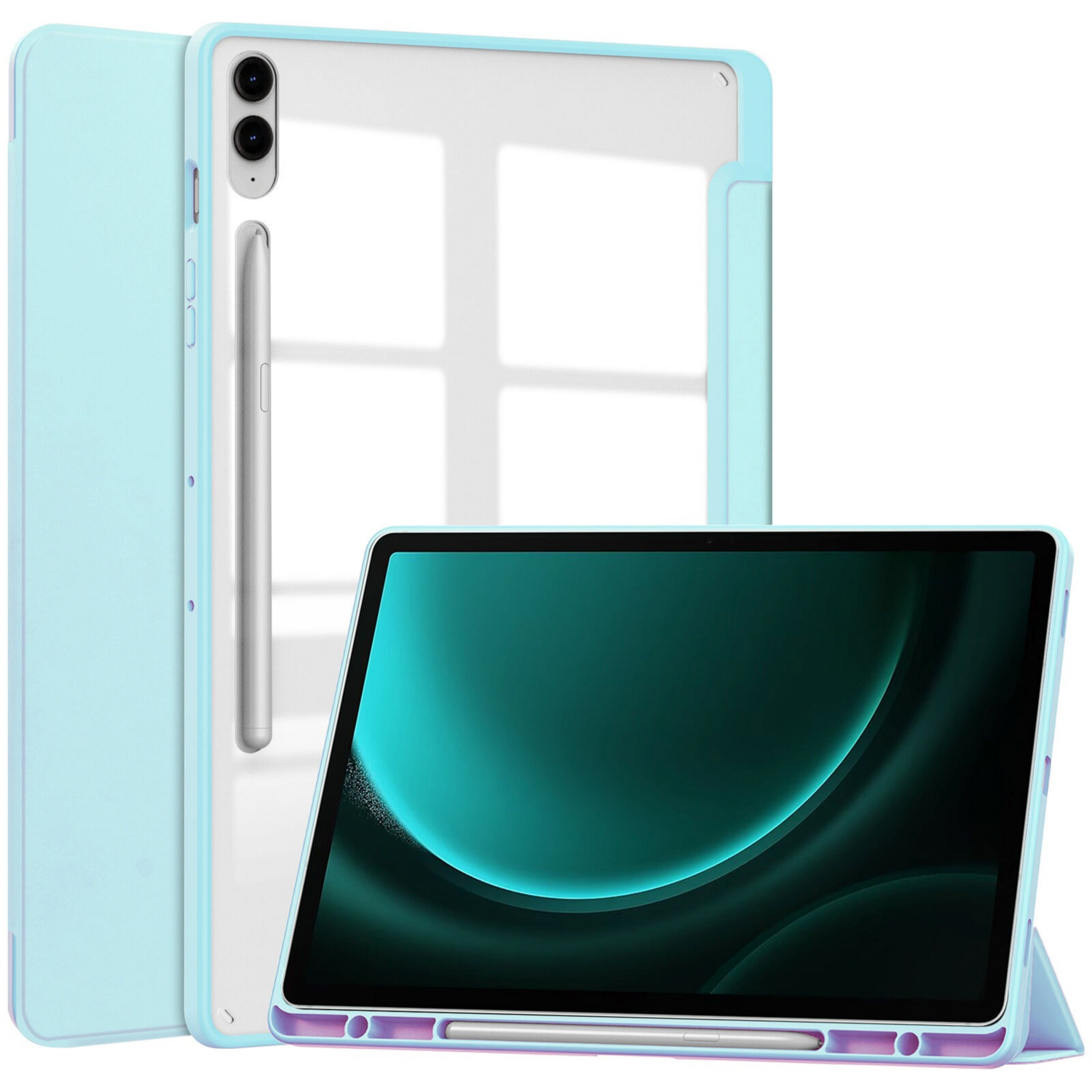 Чехол-книжка BeCover Soft Edge для Samsung Galaxy Tab S9 Plus/S9 FE Plus 12.4&quot; Light Blue (710407) фото 