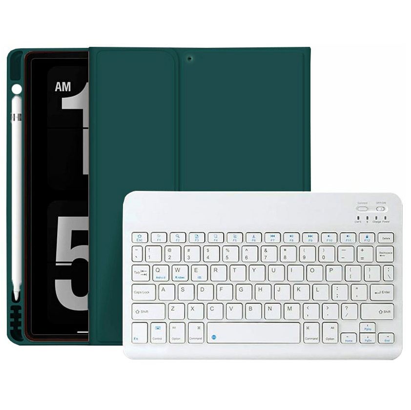 Чохол-книжка BeCover з бездротовою клавіатурою для Apple iPad Pro 12.9 2020/2021/2022 Dark Green (709681)фото