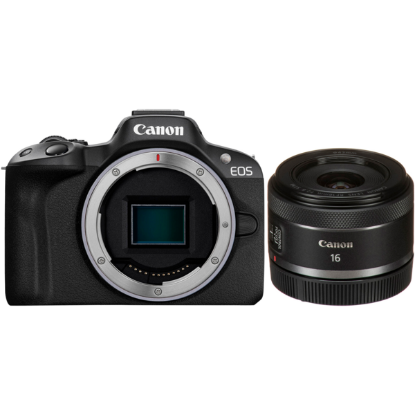 

Фотоаппарат CANON EOS R50 + RF 16 mm f/2.8 STM Black (5811C029RF16)