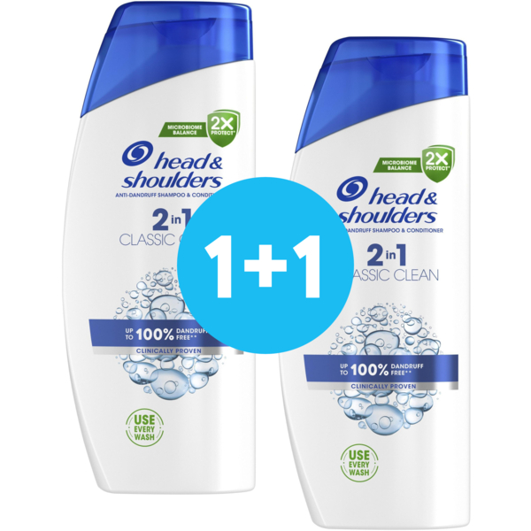 

Шампунь и бальзам-ополаскиватель против перхоти Head&Shoulders 2в1 Основной уход 625мл