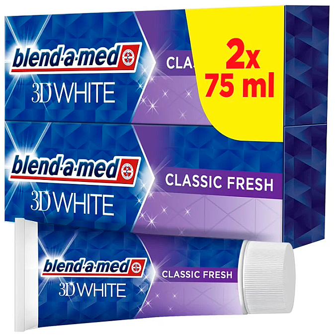 Зубная паста Blend-a-med 3D White Классическая свежесть 2*75мл фото 