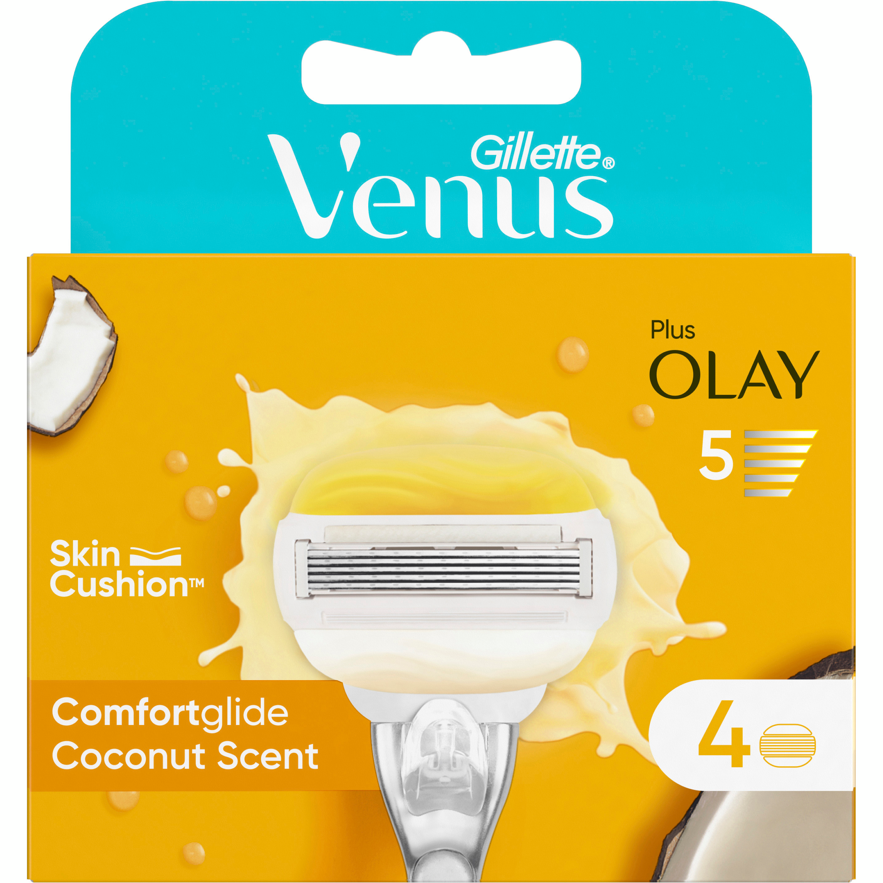 Змінні картриджі Gillette Venus Comfortglide Olay з кокосом 4штфото1