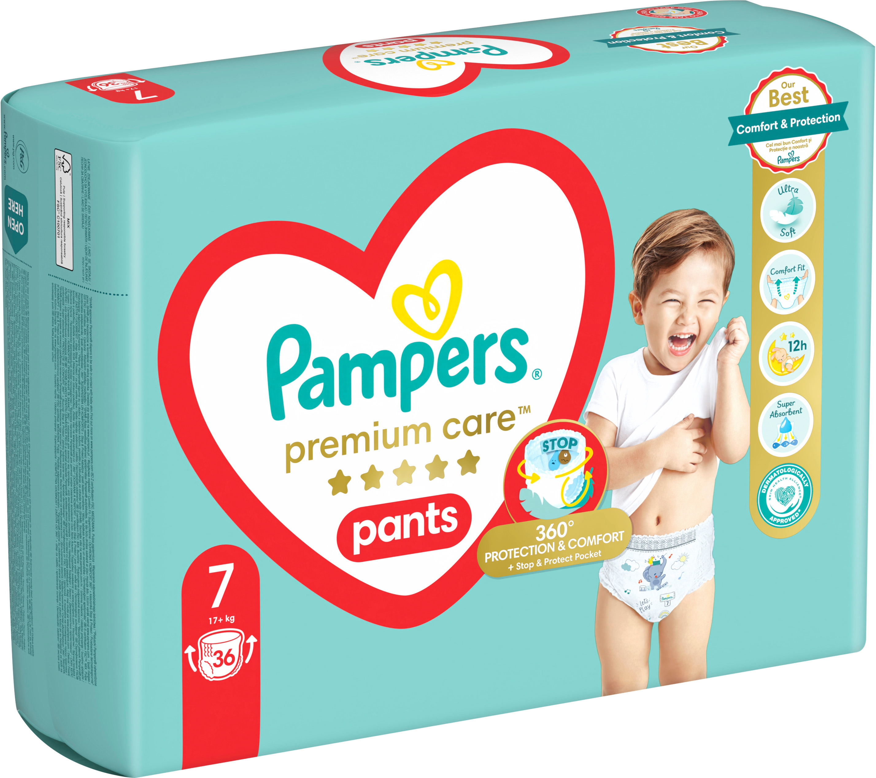 Підгузки-трусики Pampers Premium Care Pants Giant Plus розмір 7 17+кг 36штфото1