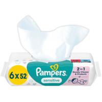 Салфетки влажные детские Pampers Sensitive 6*52шт