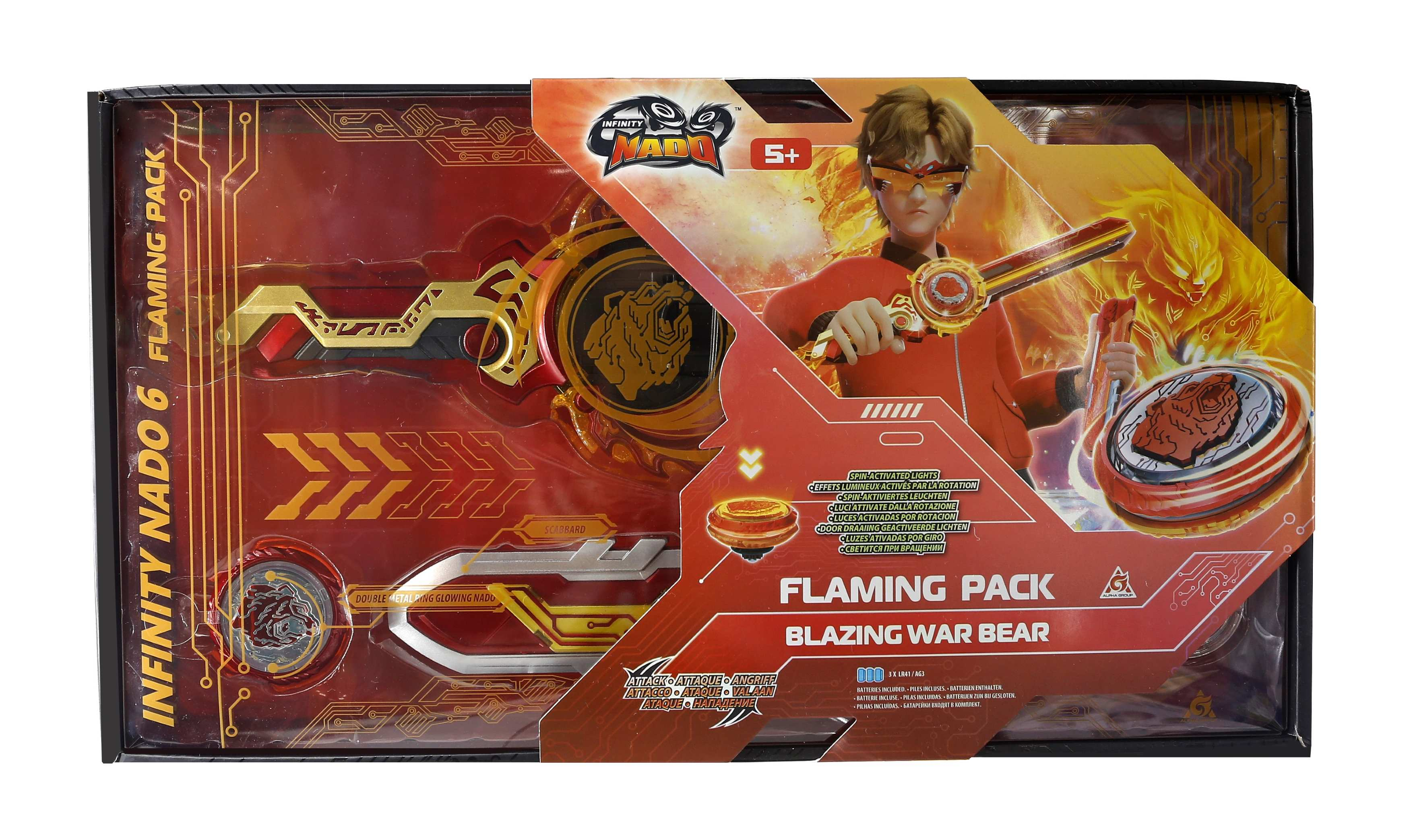 Дзиґа Infinity Nado VI Flaming Pack Палаючий Бойовий Ведмідь (Blazing War Bear) (EU654142)фото1