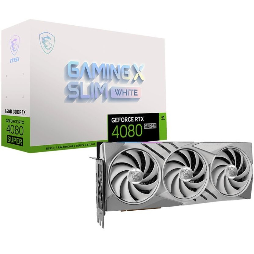 Відеокарта MSI GeForce RTX 4080 SUPER 16GB GDDR6X GAMING X SLIM WHITE (912-V511-284)фото