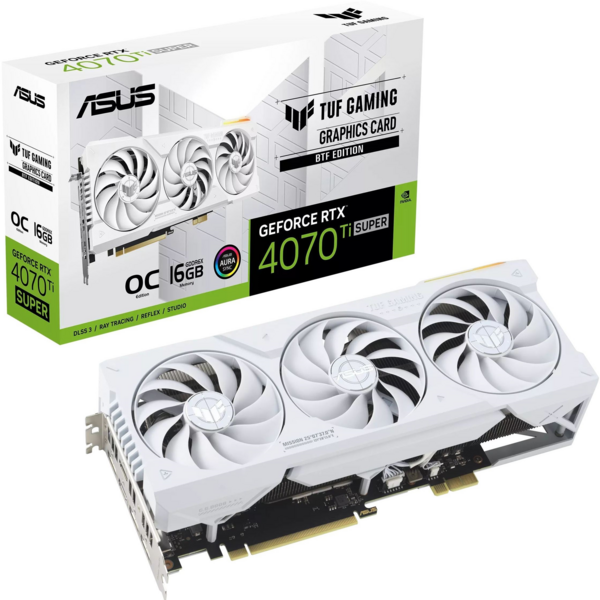 Акція на Видеокарта ASUS GeForce RTX 4070 Ti SUPER 16GB GDDR6X OC белий TUF-RTX4070TIS-O16G-BTF-WHITE (90YV0KI0-M0NA00) від MOYO