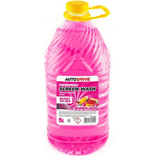 

Омыватель стекла Auto Drive летний Summer Screen Wash Bubble Gum PET 5л (AD0134)