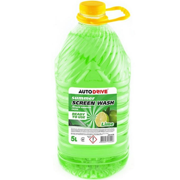 Омыватель стекла Auto Drive летний Summer Screen Wash Lime PET 5л (AD0135)