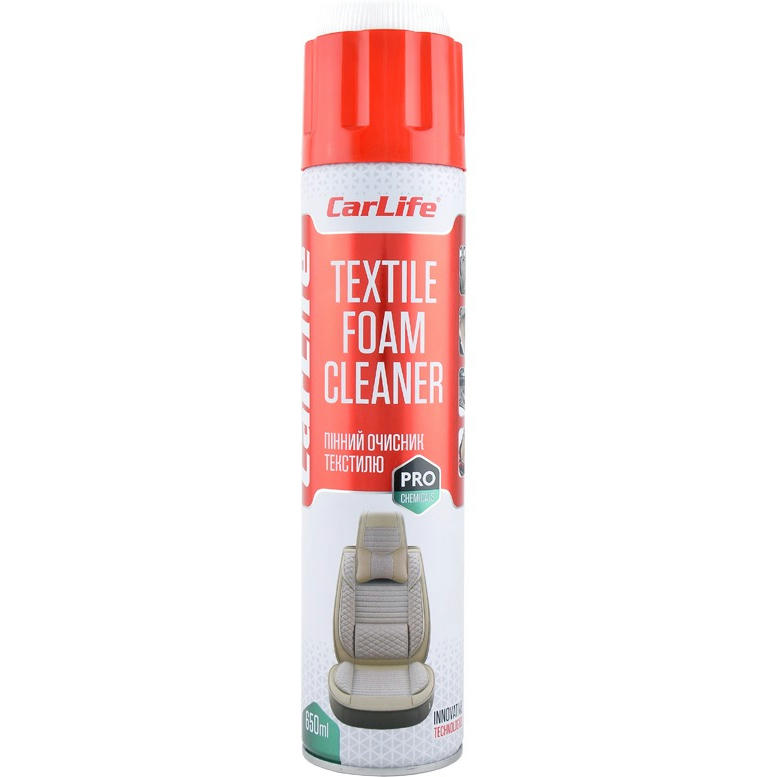 Очисник CarLife для текстилю пінний 650мл (CF651)фото1