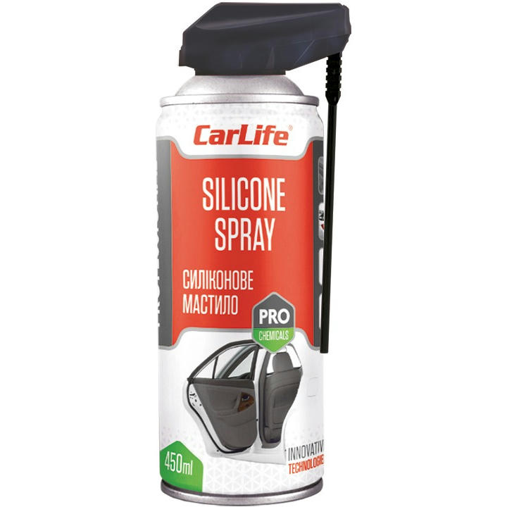 Силіконове мастило CarLife Silicone spray 450мл (CF455)фото