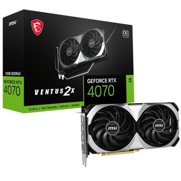 

Видеокарта MSI GeForce RTX 4070 12GB GDDR6X VENTUS 2X E OC (912-V513-814)