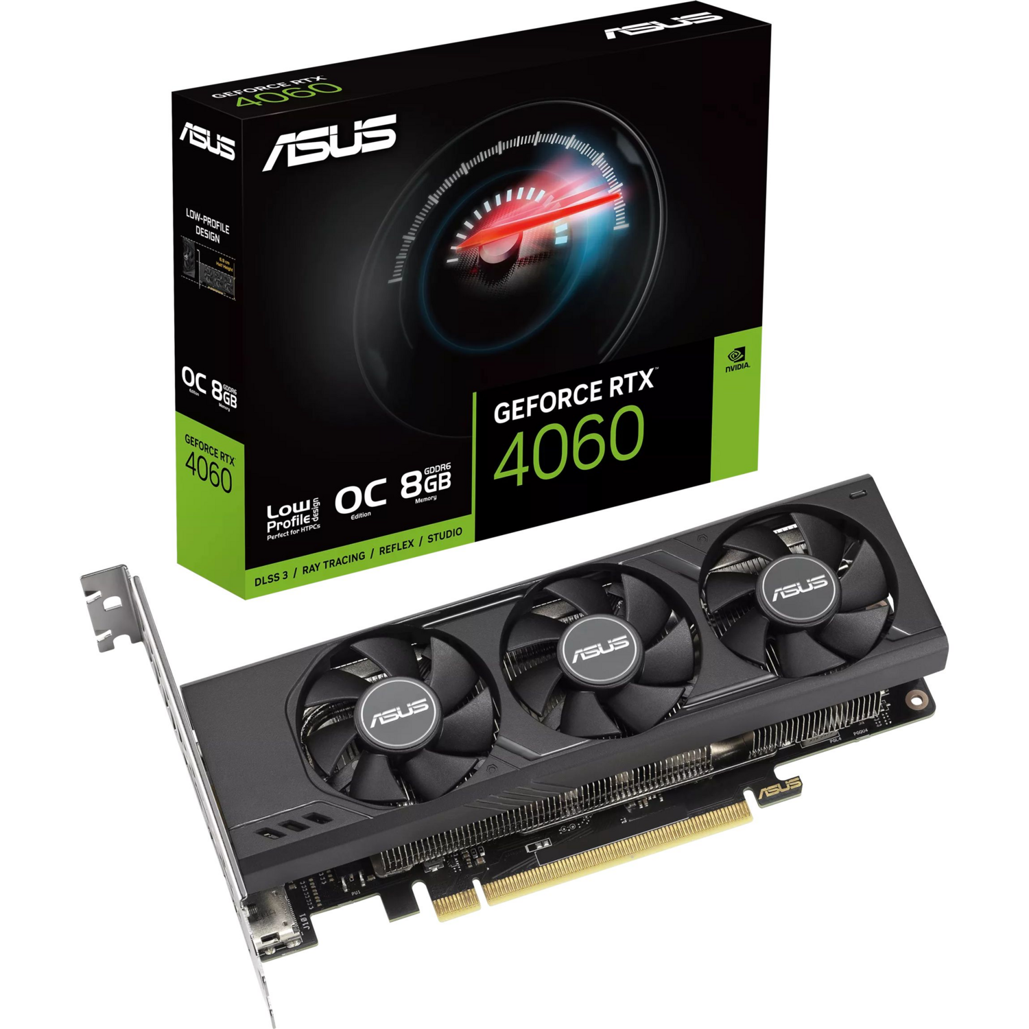 Видеокарта ASUS GeForce RTX 4060 8GB GDDR6 OC low profile (90YV0JL0-M0NA00) фото 