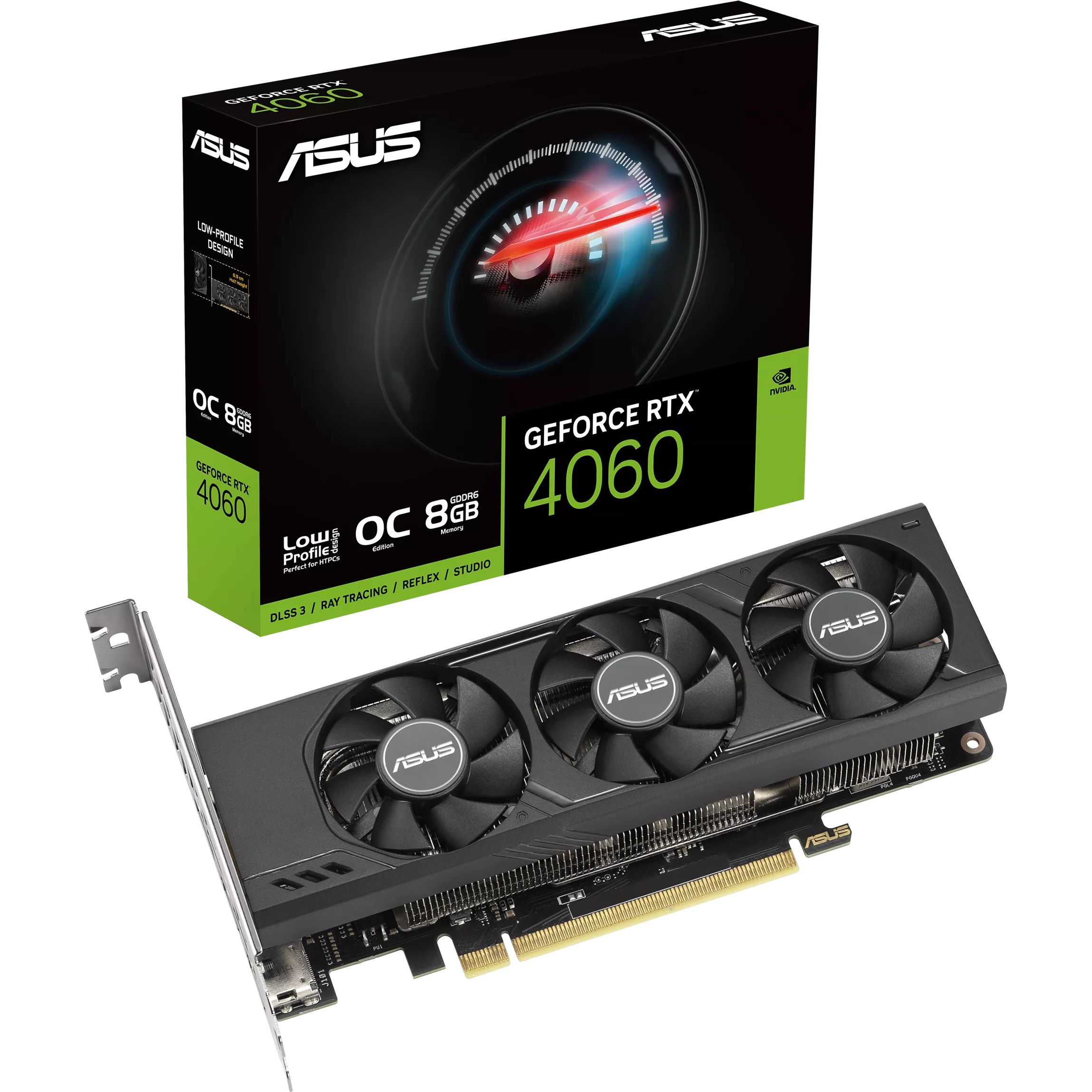 Видеокарта ASUS GeForce RTX 4060 8GB GDDR6 OC low profile (90YV0JL0-M0NA00) фото 1