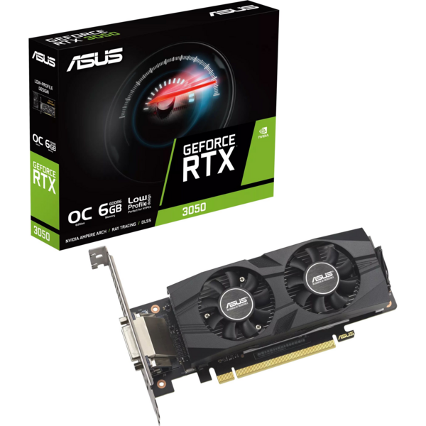 Акція на Видеокарта ASUS GeForce RTX 3050 6GB GDDR6 OC low profile (90YV0KQ0-M0NA00) від MOYO