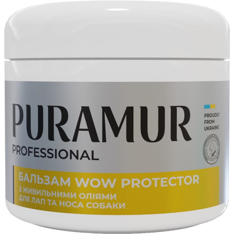 Бальзам для собак Puramur Wow Protector для лап и носа с питательными маслами 50мл фото 