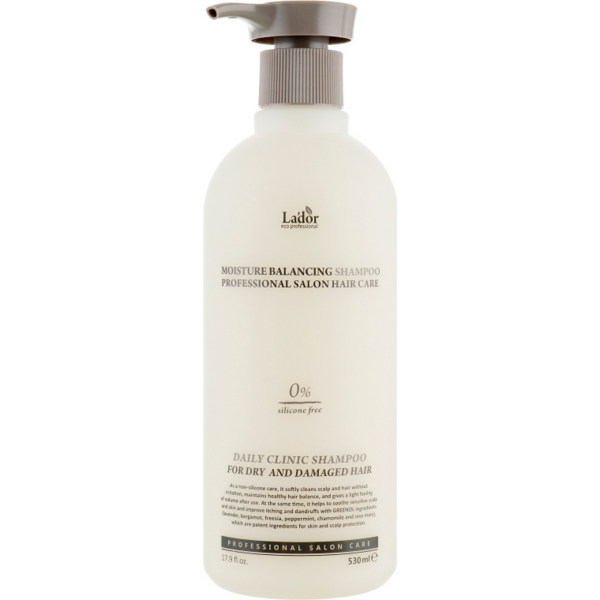 

Шампунь бессиликоновый La'dor Moisture Balancing Shampoo для сухих и поврежденных волос 530мл