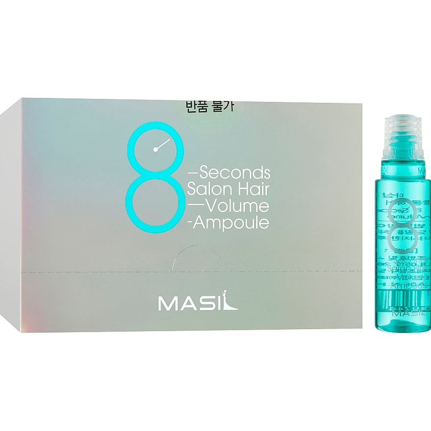 Филлеры для придания объема волосам Masil 8 Seconds Salon Hair Volume Ampoule 15мл*10шт фото 