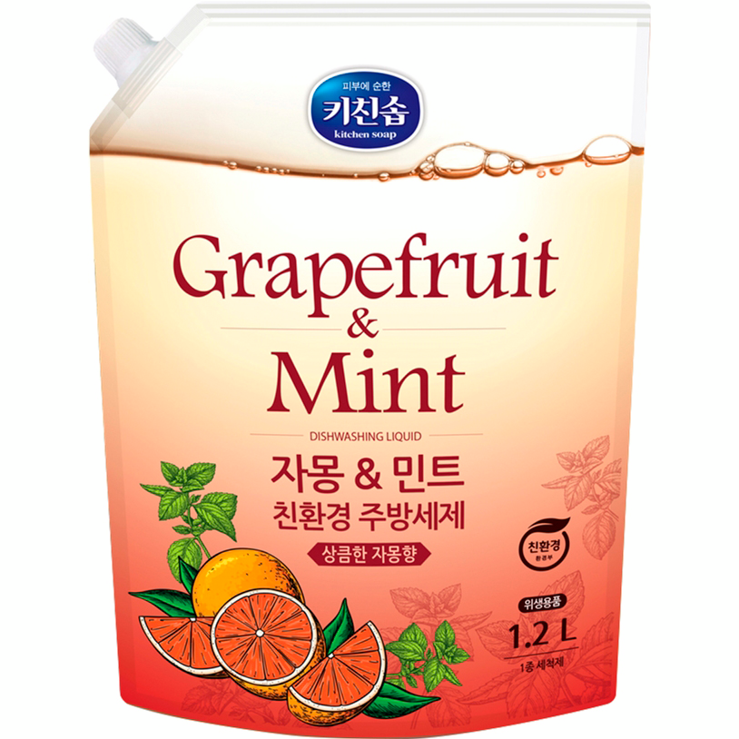Средство для мытья посуды Mukunghwa Grapefruit&amp;Mint дойпак 1.2л фото 
