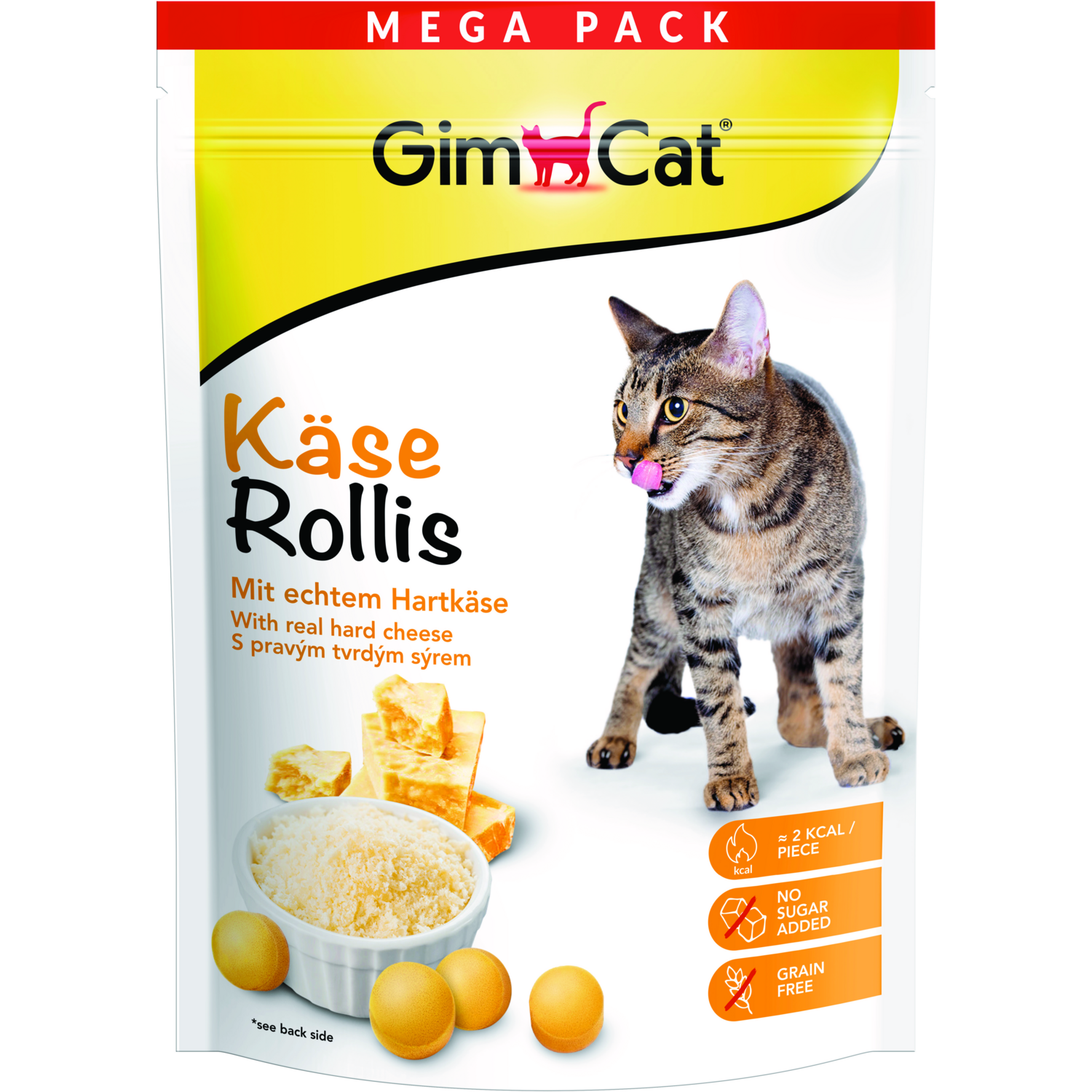 Витамизированные таблетки для кошек GimCat Kase Rollis сырные шарики 425г фото 