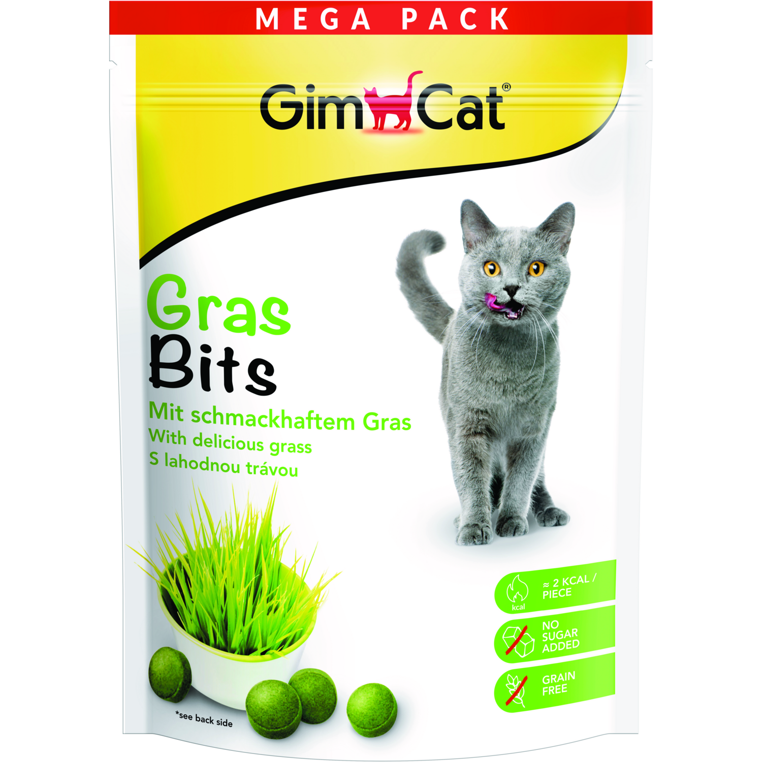 Вітамізовані пігулки для кішок GimCat Gras Bits трав`яні кульки 425гфото