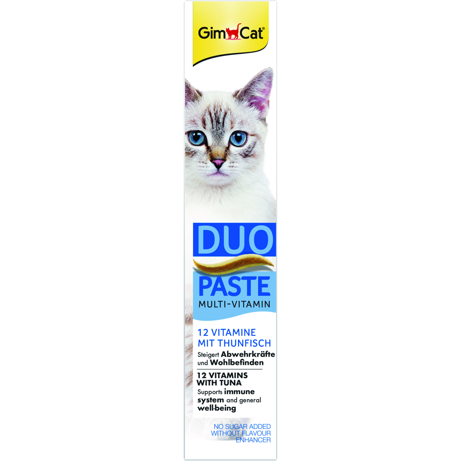 Паста для кошек GimCat Duo Paste Multi-vitamin 12 витаминов и тунец 50г фото 