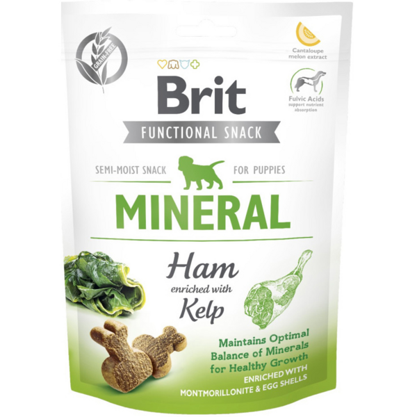 Лакомства для щенков Brit Care Functional Snack Mineral с ветчиной 150г