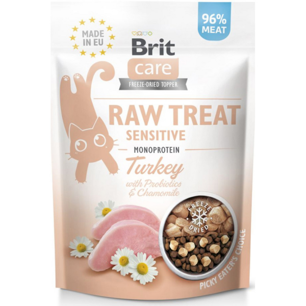 

Лакомства для кошек Brit Care Raw Treat Sensitive с индейкой 40г