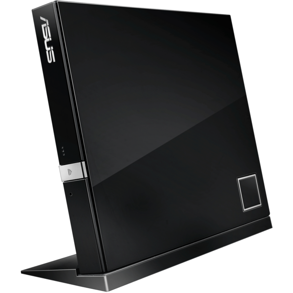 Привод оптический портативный ASUS SBW-06D2X-U Blu-ray Combo burner M-DISC USB2.0 черный Retail Box Slim