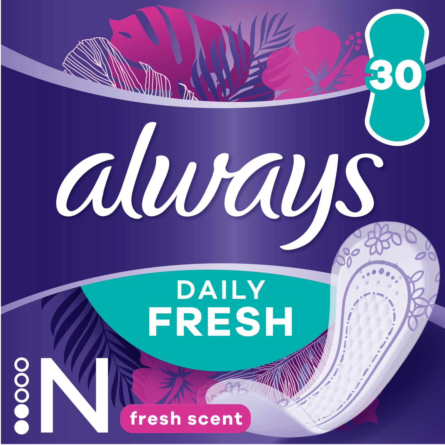 Прокладки гігієнічні щоденні Always Daily Fresh Normal 30штфото