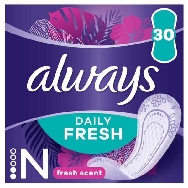 

Ежедневные прокладки Always Daily Fresh Normal Свіжий аромат 30 шт
