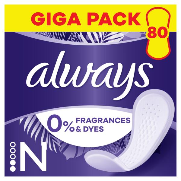 

Прокладки гигиенические ежедневные Always Daily Fresh Normal без запаха 80шт