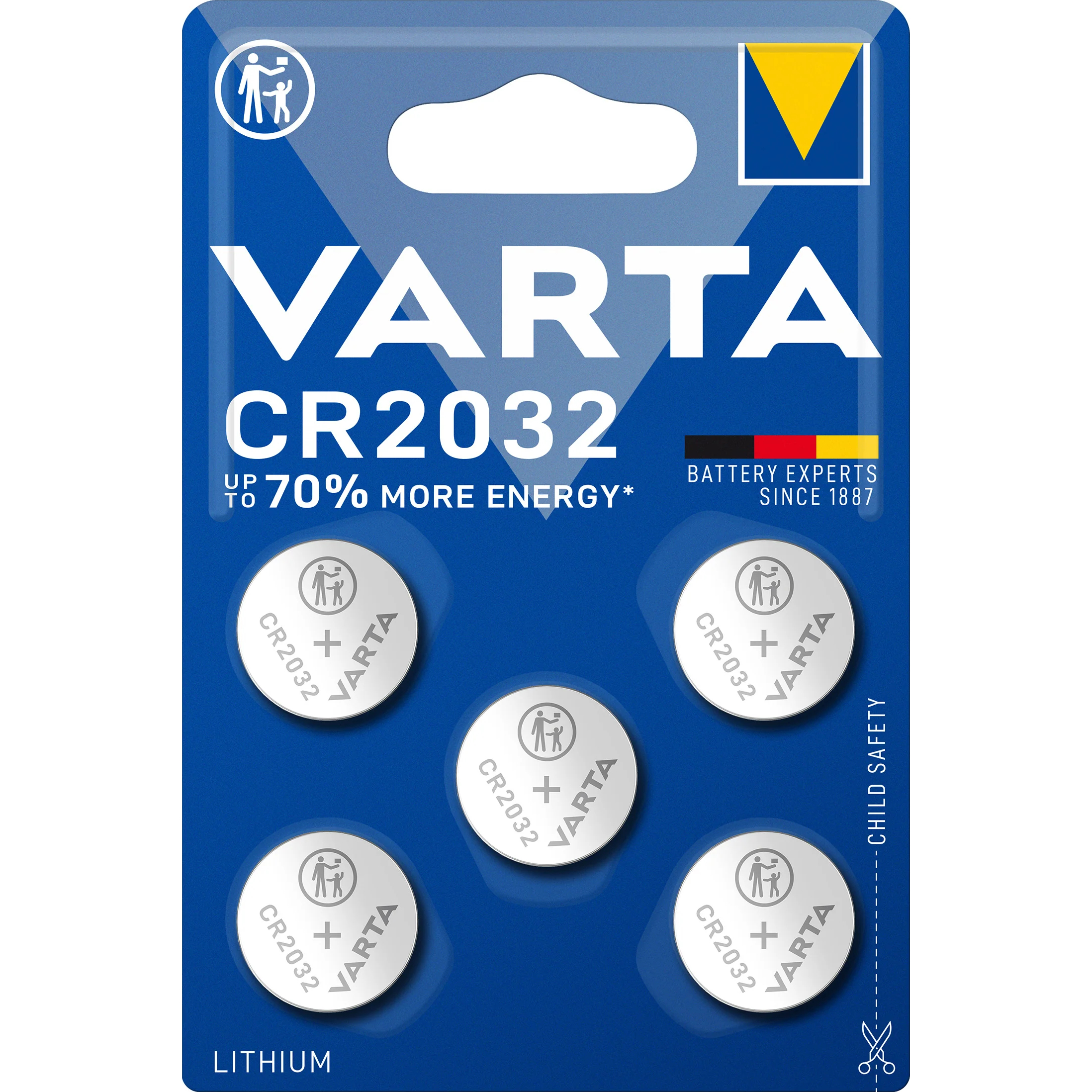 Батарейка VARTA CR 2032 BLI 5 LITHIUM фото 1
