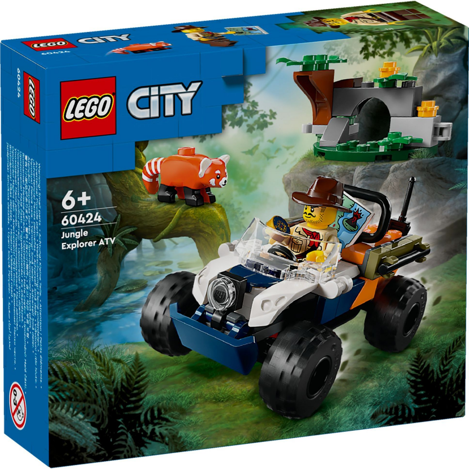Конструктор LEGO 60424 City Квадроцикл для исследования джунглей «Миссия Красной панды» фото 